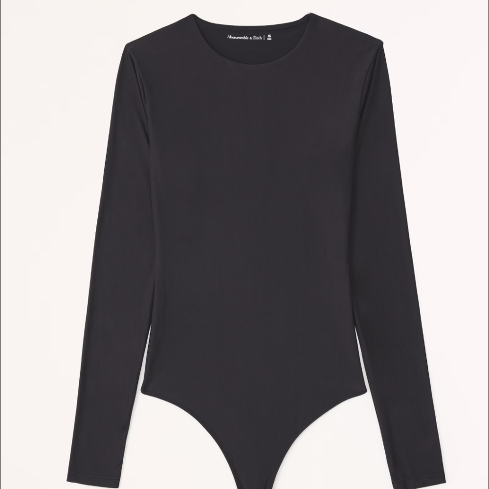 Abercrombie & Fitch Black Long-Sleeve Bodysuit